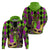 Mardi Gras 2024 Hoodie Jester Mask With Beads Colorful Version - Wonder Print Shop