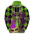 Mardi Gras 2024 Hoodie Jester Mask With Beads Colorful Version - Wonder Print Shop