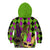 Mardi Gras 2024 Kid Hoodie Jester Mask With Beads Colorful Version - Wonder Print Shop