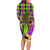 Mardi Gras 2024 Long Sleeve Bodycon Dress Jester Mask With Beads Colorful Version - Wonder Print Shop