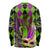 Mardi Gras 2024 Long Sleeve Shirt Jester Mask With Beads Colorful Version - Wonder Print Shop