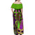 Mardi Gras 2024 Off Shoulder Maxi Dress Jester Mask With Beads Colorful Version - Wonder Print Shop