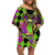 Mardi Gras 2024 Off Shoulder Short Dress Jester Mask With Beads Colorful Version - Wonder Print Shop