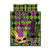 Mardi Gras 2024 Quilt Bed Set Jester Mask With Beads Colorful Version - Wonder Print Shop