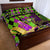 Mardi Gras 2024 Quilt Bed Set Jester Mask With Beads Colorful Version - Wonder Print Shop