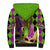 Mardi Gras 2024 Sherpa Hoodie Jester Mask With Beads Colorful Version - Wonder Print Shop