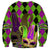 Mardi Gras 2024 Sweatshirt Jester Mask With Beads Colorful Version - Wonder Print Shop