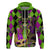 Mardi Gras 2024 Zip Hoodie Jester Mask With Beads Colorful Version - Wonder Print Shop