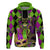 Mardi Gras 2024 Zip Hoodie Jester Mask With Beads Colorful Version - Wonder Print Shop