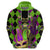 Mardi Gras 2024 Zip Hoodie Jester Mask With Beads Colorful Version - Wonder Print Shop