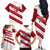 Custom England Rugby Family Matching Off Shoulder Long Sleeve Dress and Hawaiian Shirt 2024 Go Champions Red Rose Sporty Version - Wonder Print Shop