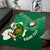 Custom Ireland Rugby Area Rug 2024 Irish Shamrocks With Celtic Pattern - Wonder Print Shop