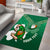 Custom Ireland Rugby Area Rug 2024 Irish Shamrocks With Celtic Pattern - Wonder Print Shop