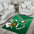 Custom Ireland Rugby Area Rug 2024 Irish Shamrocks With Celtic Pattern - Wonder Print Shop