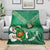 Custom Ireland Rugby Blanket 2024 Irish Shamrocks With Celtic Pattern