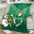 Custom Ireland Rugby Blanket 2024 Irish Shamrocks With Celtic Pattern