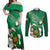 Custom Ireland Rugby Couples Matching Off Shoulder Maxi Dress and Long Sleeve Button Shirt 2024 Irish Shamrocks With Celtic Pattern - Wonder Print Shop