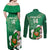 Custom Ireland Rugby Couples Matching Off Shoulder Maxi Dress and Long Sleeve Button Shirt 2024 Irish Shamrocks With Celtic Pattern - Wonder Print Shop