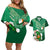 Custom Ireland Rugby Couples Matching Off Shoulder Short Dress and Hawaiian Shirt 2024 Irish Shamrocks With Celtic Pattern - Wonder Print Shop