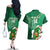 Custom Ireland Rugby Couples Matching Off The Shoulder Long Sleeve Dress and Hawaiian Shirt 2024 Irish Shamrocks With Celtic Pattern - Wonder Print Shop