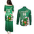 Custom Ireland Rugby Couples Matching Puletasi and Long Sleeve Button Shirt 2024 Irish Shamrocks With Celtic Pattern - Wonder Print Shop