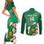 Custom Ireland Rugby Couples Matching Short Sleeve Bodycon Dress and Long Sleeve Button Shirt 2024 Irish Shamrocks With Celtic Pattern - Wonder Print Shop