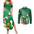 Custom Ireland Rugby Couples Matching Summer Maxi Dress and Long Sleeve Button Shirt 2024 Irish Shamrocks With Celtic Pattern - Wonder Print Shop