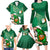 Custom Ireland Rugby Family Matching Long Sleeve Bodycon Dress and Hawaiian Shirt 2024 Irish Shamrocks With Celtic Pattern - Wonder Print Shop