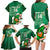 Custom Ireland Rugby Family Matching Long Sleeve Bodycon Dress and Hawaiian Shirt 2024 Irish Shamrocks With Celtic Pattern - Wonder Print Shop