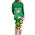 Custom Ireland Rugby Family Matching Long Sleeve Bodycon Dress and Hawaiian Shirt 2024 Irish Shamrocks With Celtic Pattern - Wonder Print Shop