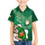 Custom Ireland Rugby Family Matching Off Shoulder Long Sleeve Dress and Hawaiian Shirt 2024 Irish Shamrocks With Celtic Pattern - Wonder Print Shop