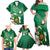 Custom Ireland Rugby Family Matching Off Shoulder Maxi Dress and Hawaiian Shirt 2024 Irish Shamrocks With Celtic Pattern - Wonder Print Shop