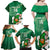 Custom Ireland Rugby Family Matching Off Shoulder Maxi Dress and Hawaiian Shirt 2024 Irish Shamrocks With Celtic Pattern - Wonder Print Shop