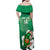 Custom Ireland Rugby Family Matching Off Shoulder Maxi Dress and Hawaiian Shirt 2024 Irish Shamrocks With Celtic Pattern - Wonder Print Shop