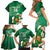 Custom Ireland Rugby Family Matching Short Sleeve Bodycon Dress and Hawaiian Shirt 2024 Irish Shamrocks With Celtic Pattern - Wonder Print Shop