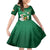 Custom Ireland Rugby Kid Short Sleeve Dress 2024 Irish Shamrocks With Celtic Pattern - Wonder Print Shop