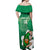 Custom Ireland Rugby Off Shoulder Maxi Dress 2024 Irish Shamrocks With Celtic Pattern - Wonder Print Shop