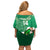 Custom Ireland Rugby Off Shoulder Short Dress 2024 Irish Shamrocks With Celtic Pattern - Wonder Print Shop