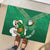 Custom Ireland Rugby Rubber Doormat 2024 Irish Shamrocks With Celtic Pattern - Wonder Print Shop