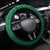 Custom Ireland Rugby Steering Wheel Cover 2024 Irish Shamrocks With Celtic Pattern