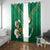 Custom Ireland Rugby Window Curtain 2024 Irish Shamrocks With Celtic Pattern