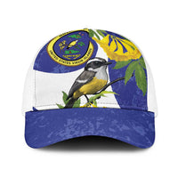 US Virgin Islands Baseball Net Cap Bananaquit Bird Mix Ginger Thomas Flower - Wonder Print Shop