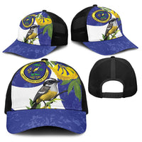 US Virgin Islands Baseball Net Cap Bananaquit Bird Mix Ginger Thomas Flower - Wonder Print Shop