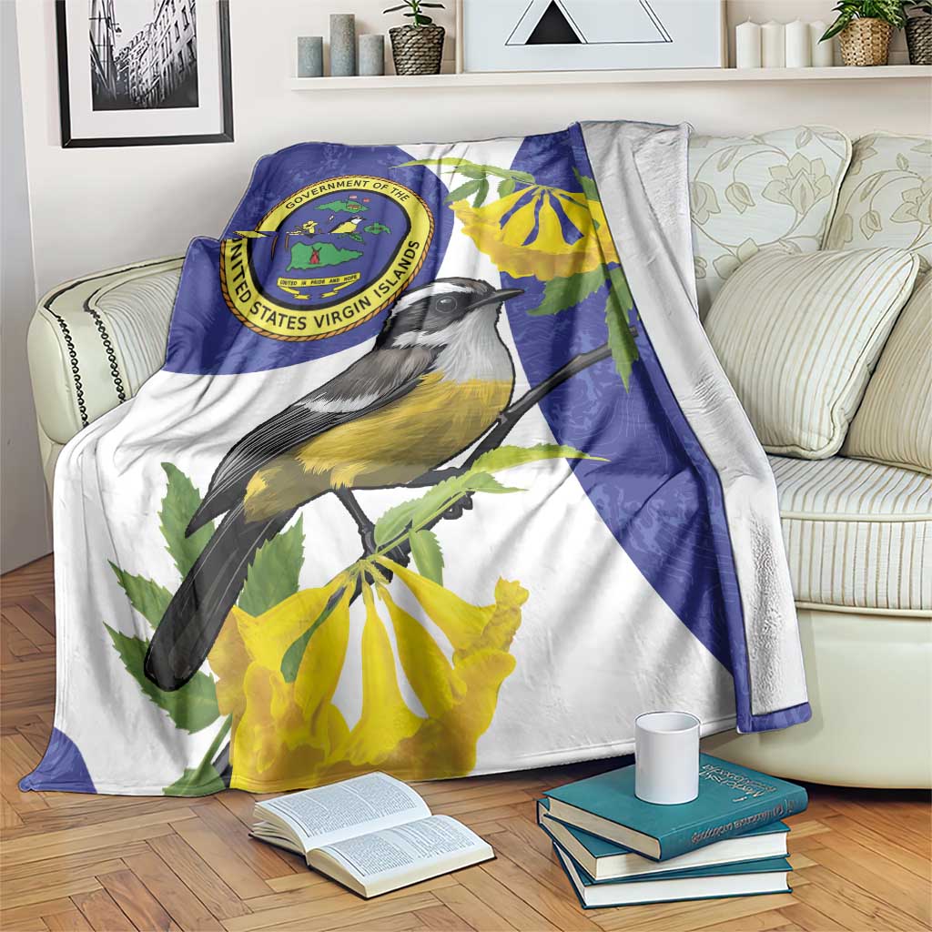 US Virgin Islands Blanket Bananaquit Bird Mix Ginger Thomas Flower