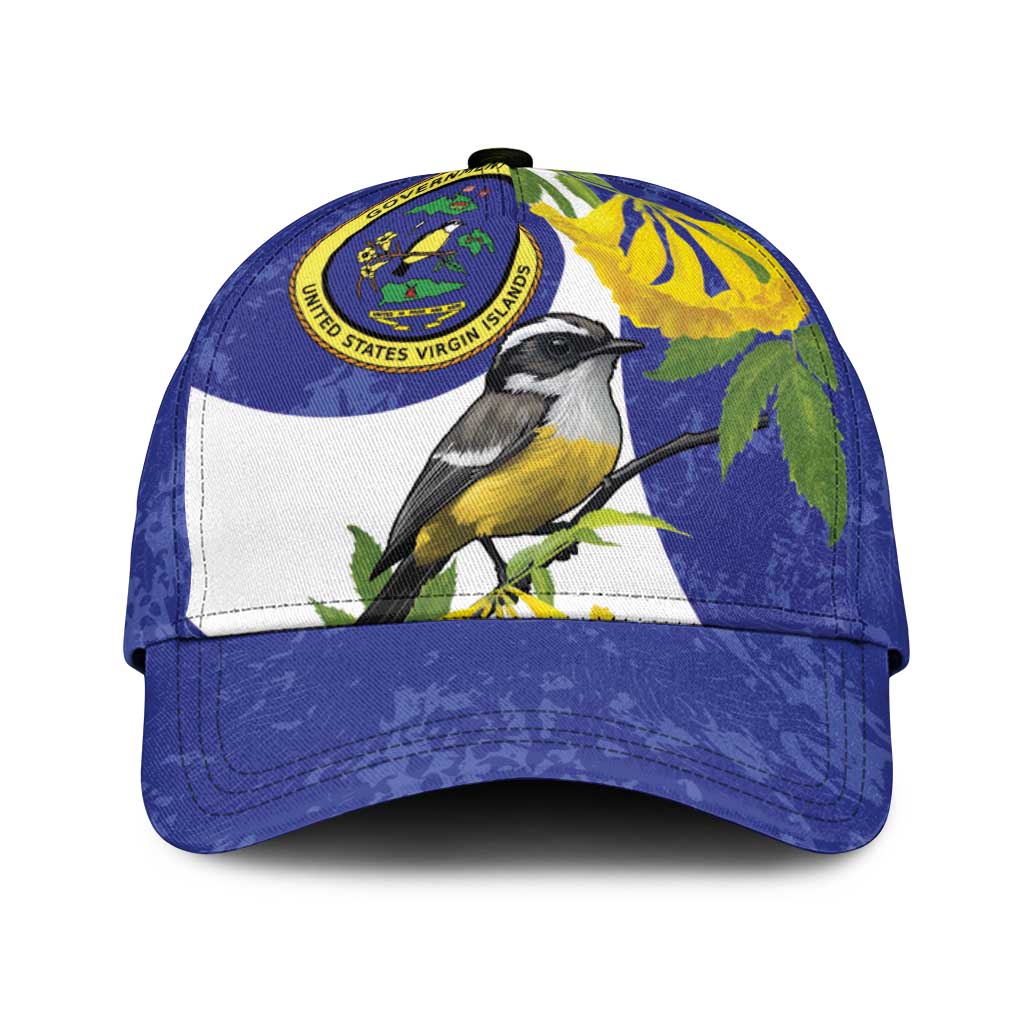 US Virgin Islands Classic Cap Bananaquit Bird Mix Ginger Thomas Flower - Wonder Print Shop