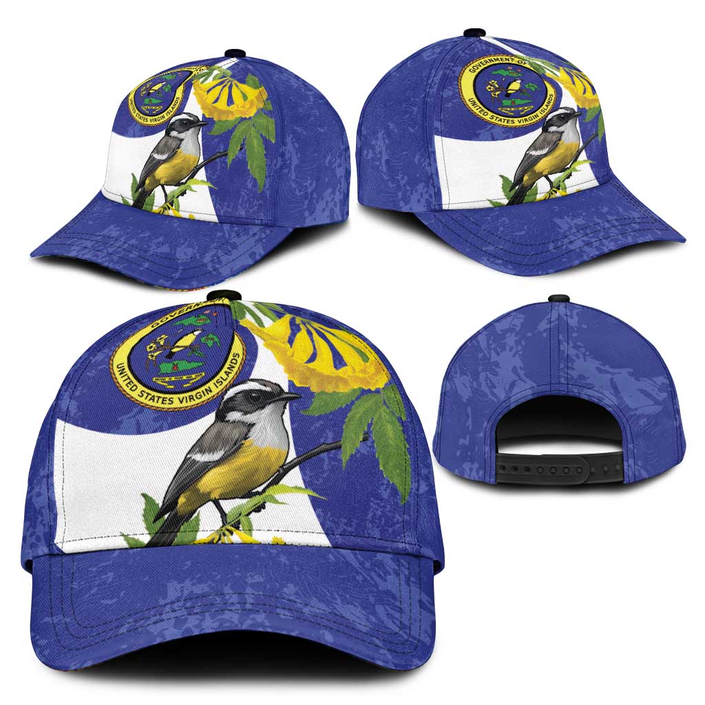 US Virgin Islands Classic Cap Bananaquit Bird Mix Ginger Thomas Flower - Wonder Print Shop