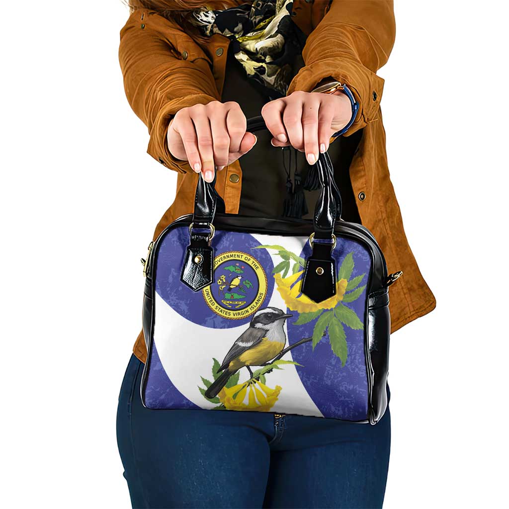 US Virgin Islands Shoulder Handbag Bananaquit Bird Mix Ginger Thomas Flower - Wonder Print Shop