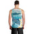 US Virgin Islands St Croix Men Tank Top Twin City Leatherback With Plumeria