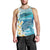 US Virgin Islands St Croix Men Tank Top Twin City Leatherback With Plumeria