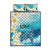 US Virgin Islands St Croix Quilt Bed Set Twin City Leatherback With Plumeria - Wonder Print Shop